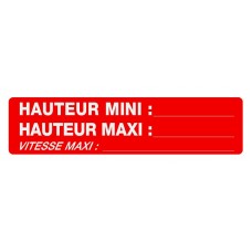 Etiquettes Hauteur Mini - Maxi